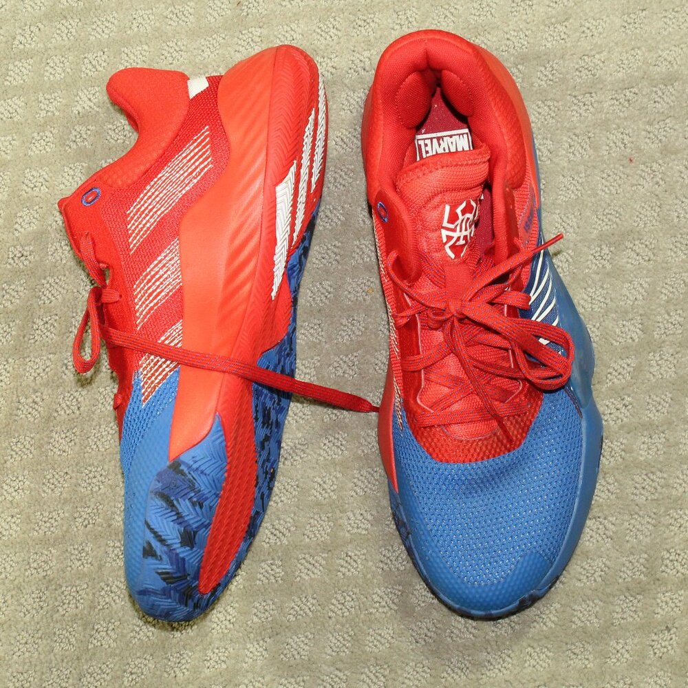 Adidas Marvel Men's 12 D.O.N Issue 1 Amazing Spider-Man Red/Blue Sneaker 779001